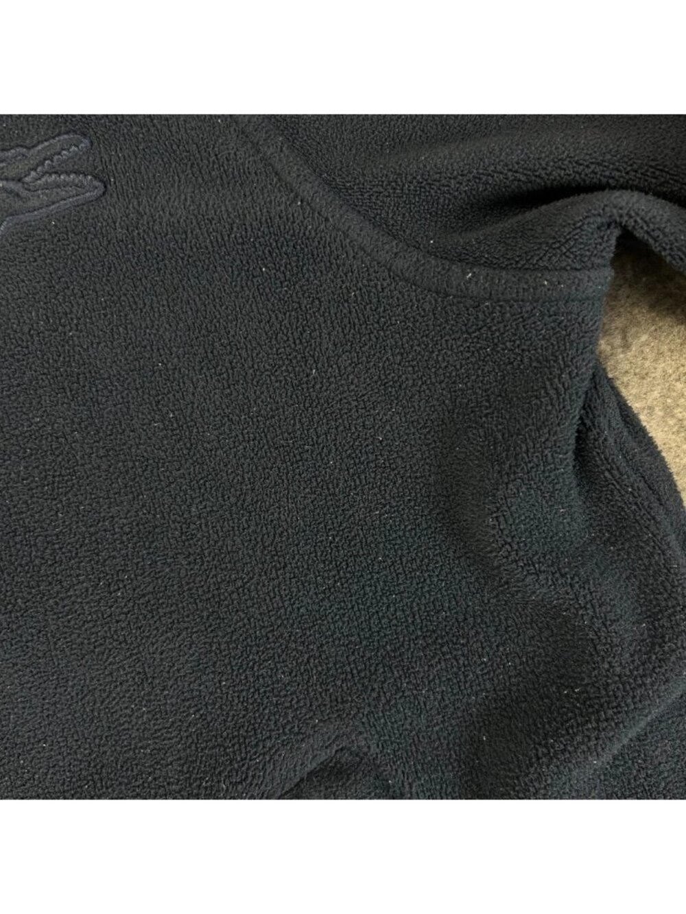 Lacoste Full Zip Fleece Jacket Mens 4 Lg Blue Embroidered Big Logo Long "Read" - Picture 6 of 10